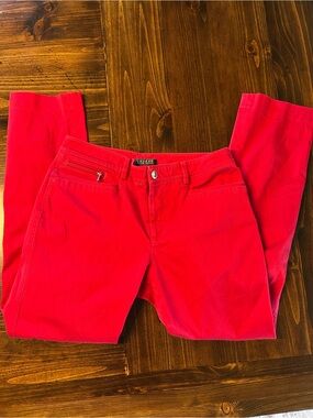 Women’s Lauren Ralph Lauren Red Denim Jeans Pants Size 8